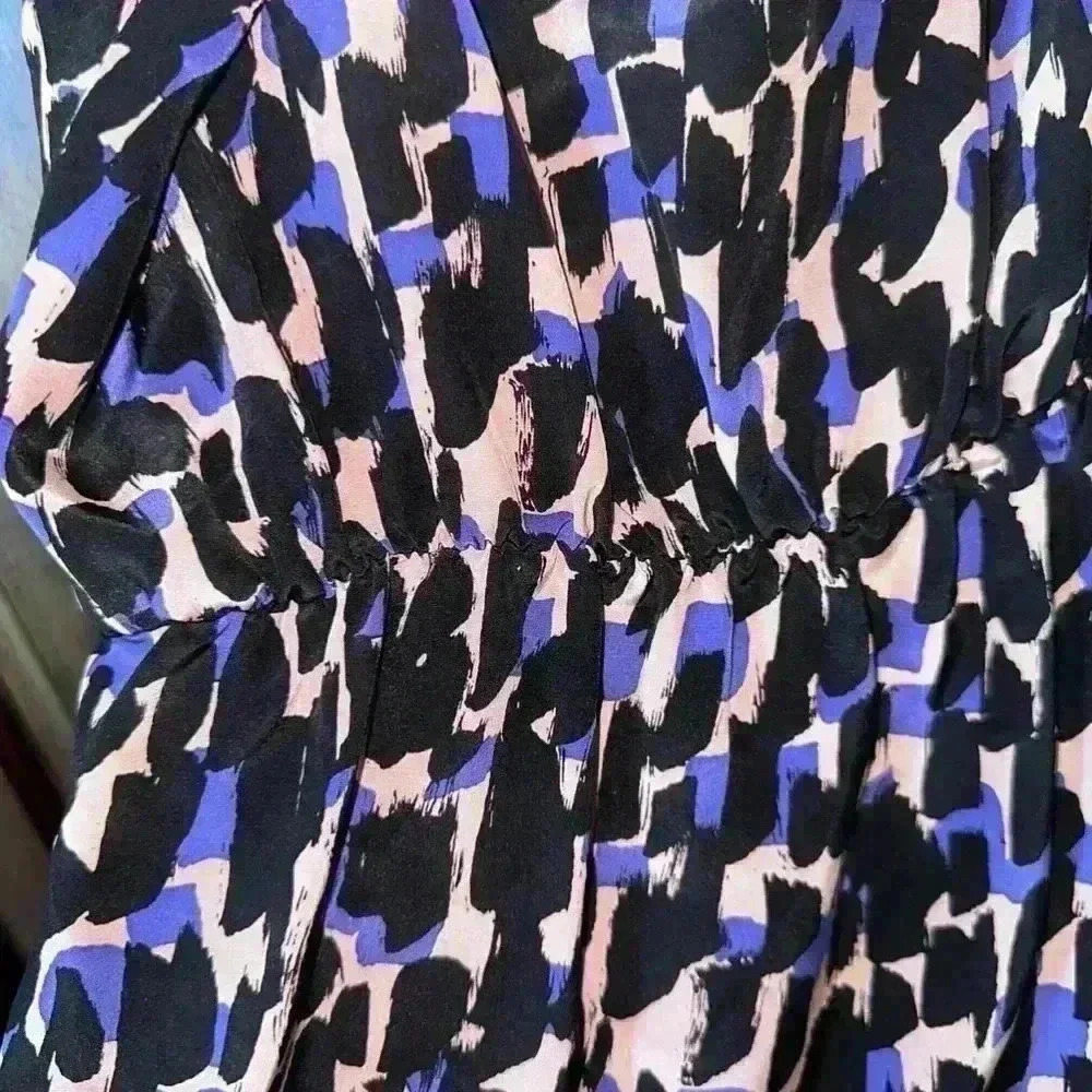 New With Tags / Karina Grimaldi Cold Shoulder Dress, Size S, Black & Purple - Picture 8 of 11